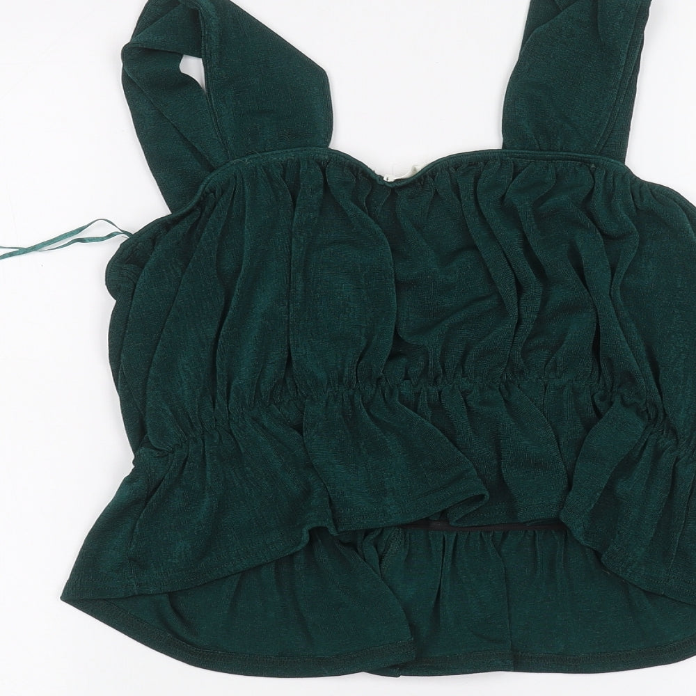 URBAN BLISS Womens Green   Basic T-Shirt Size L