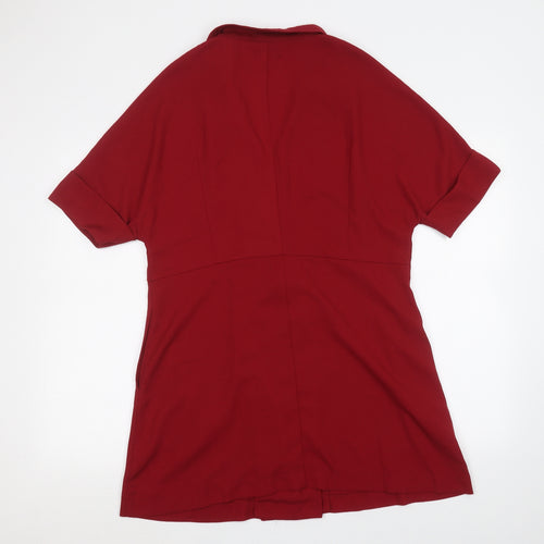 Boohoo Womens Red   Jacket Coatigan Size 16