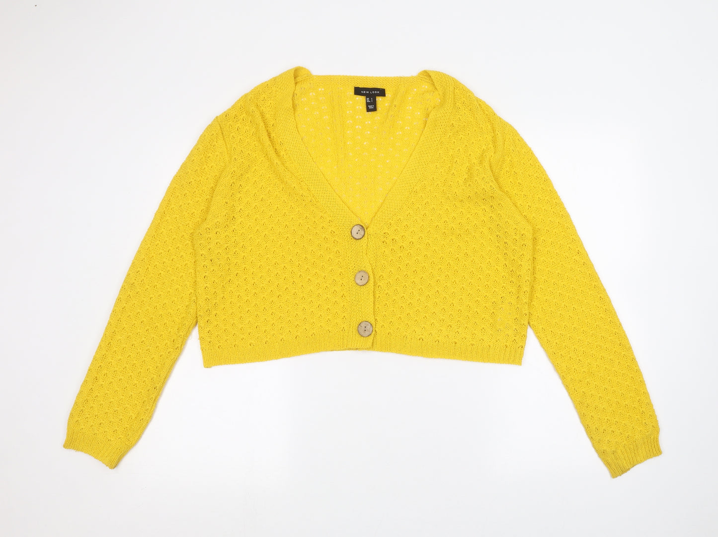 New Look Womens Yellow   Cardigan Jumper Size L