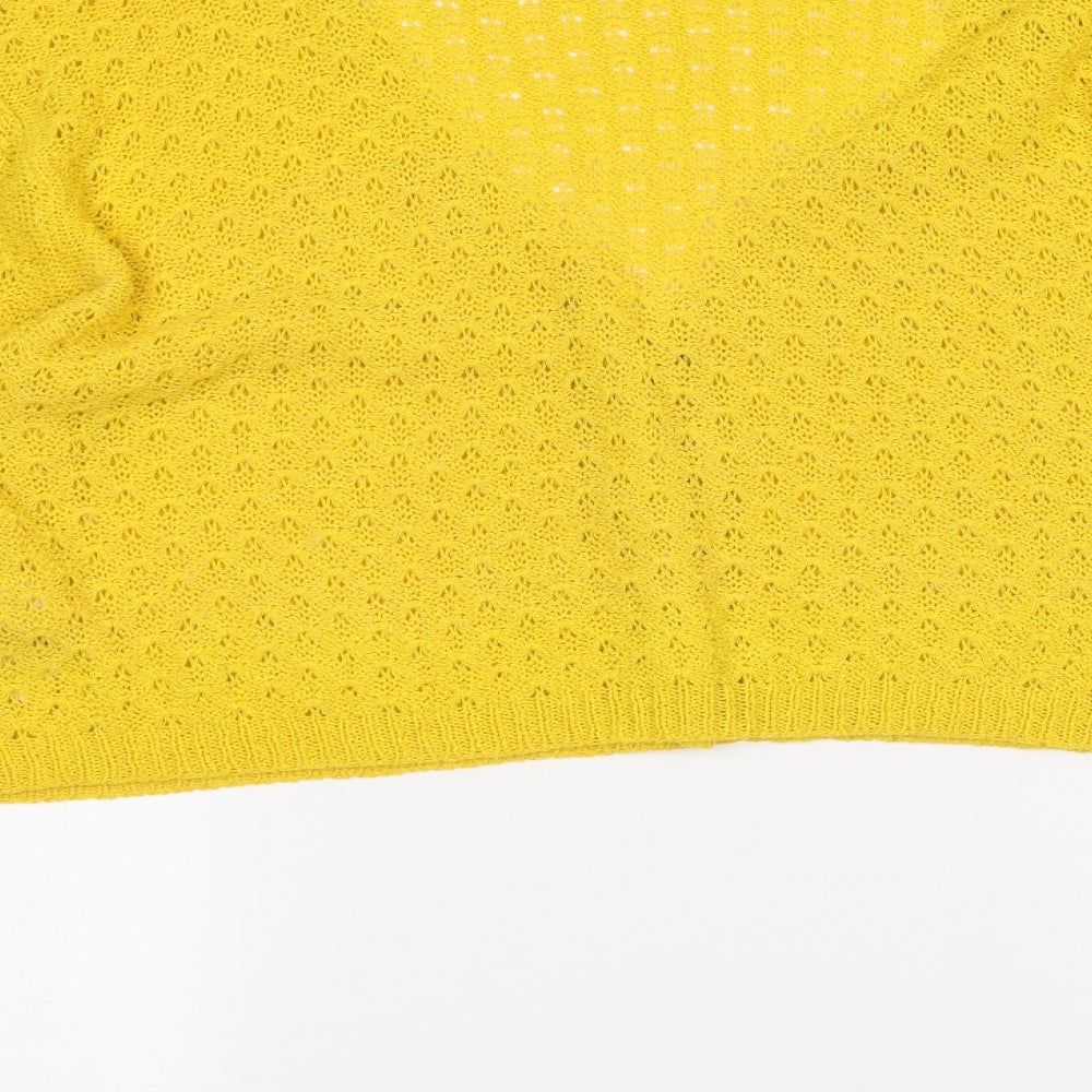 New Look Womens Yellow   Cardigan Jumper Size L