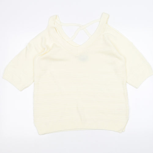 F&F Womens White   Pullover Jumper Size 14