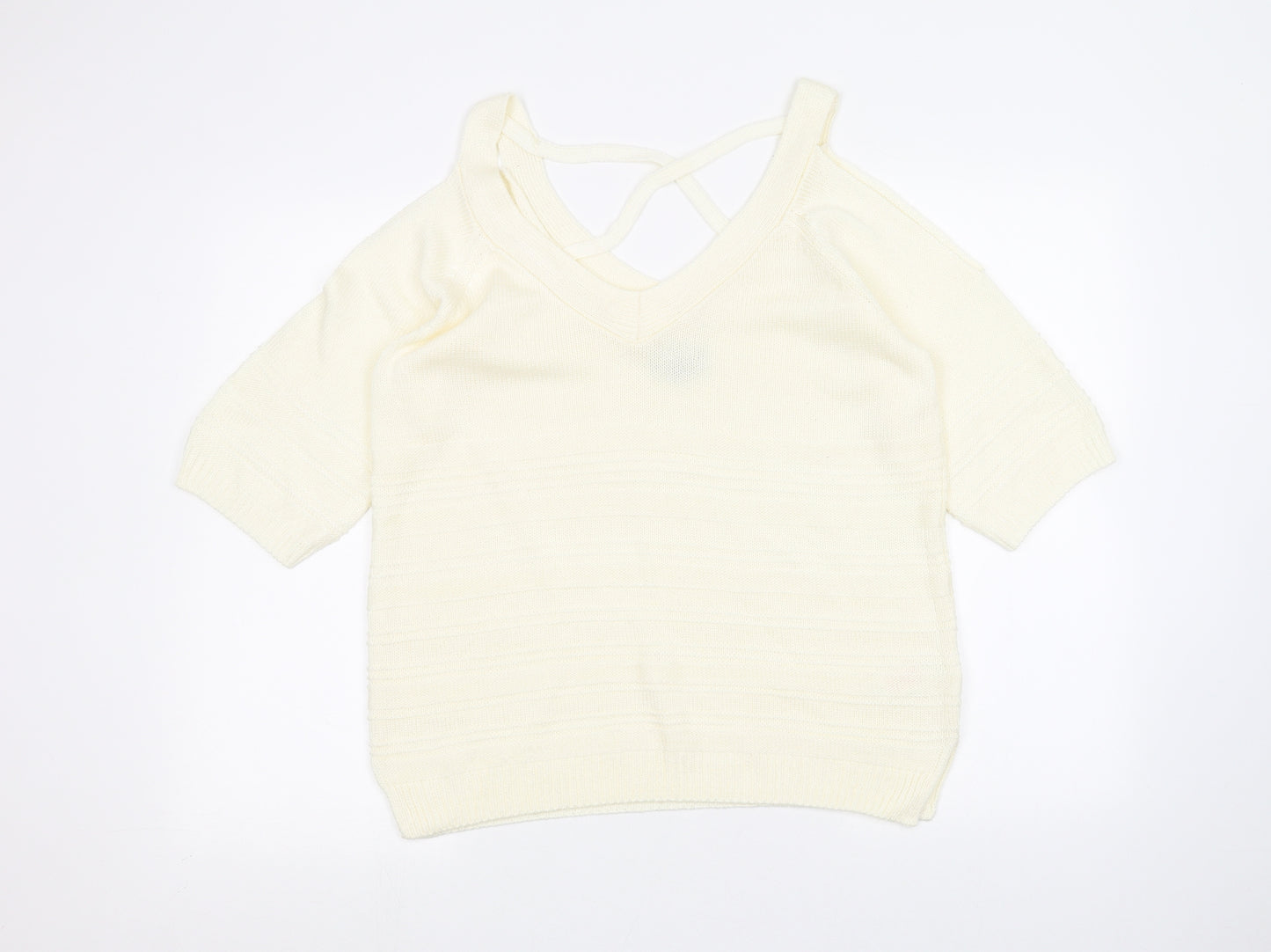 F&F Womens White   Pullover Jumper Size 14
