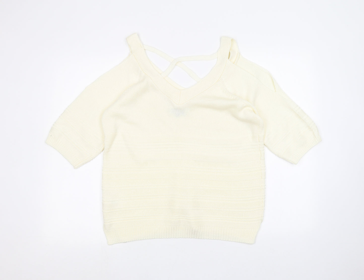 F&F Womens White   Pullover Jumper Size 14