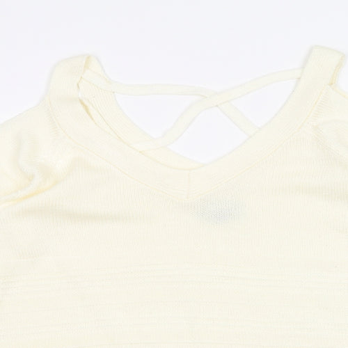 F&F Womens White   Pullover Jumper Size 14