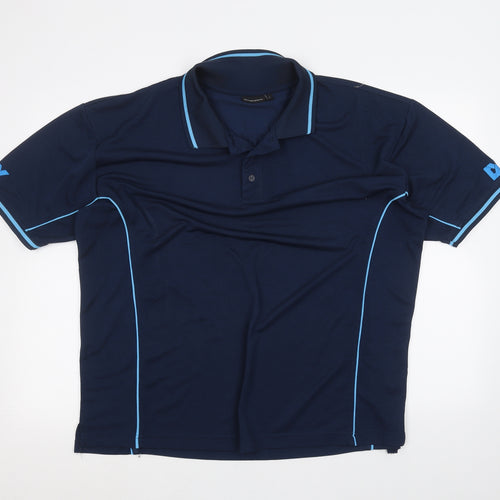 Dimentions Mens Blue    Polo Size L