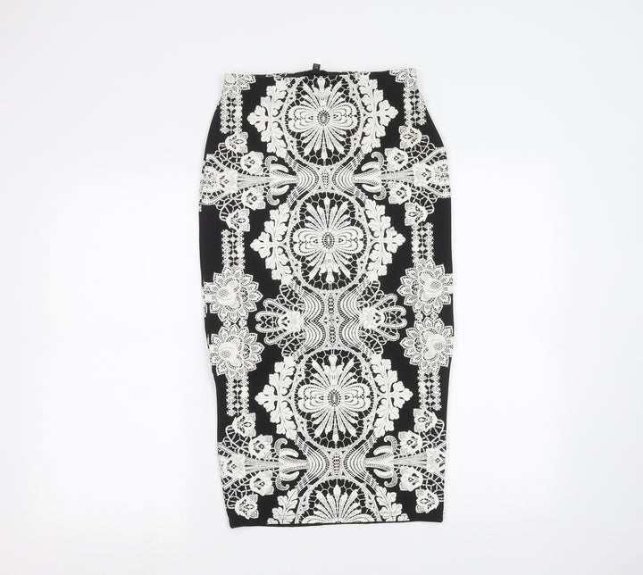 River Island Womens Black A-Line Skirt Size 8
