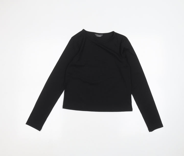 Primark Girls Black   Basic T-Shirt Size 12 Years