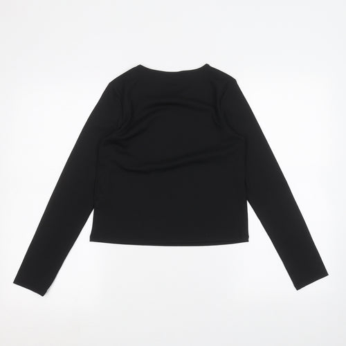 Primark Girls Black   Basic T-Shirt Size 12 Years