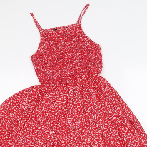 915 Generation Girls Red Floral  A-Line  Size 10 Years