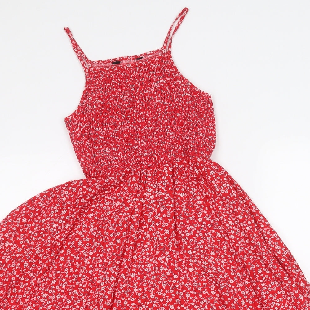 915 Generation Girls Red Floral  A-Line  Size 10 Years