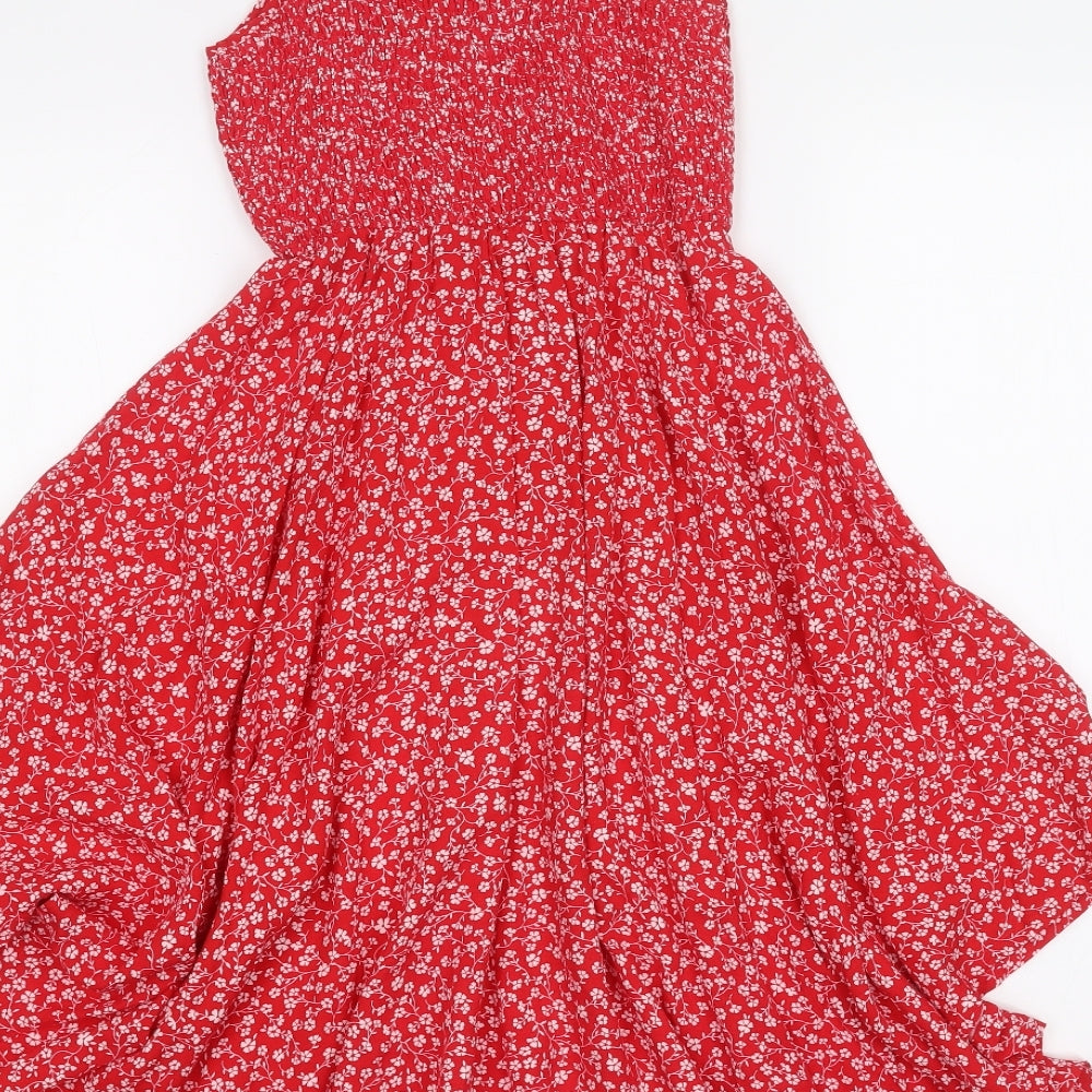 915 Generation Girls Red Floral  A-Line  Size 10 Years