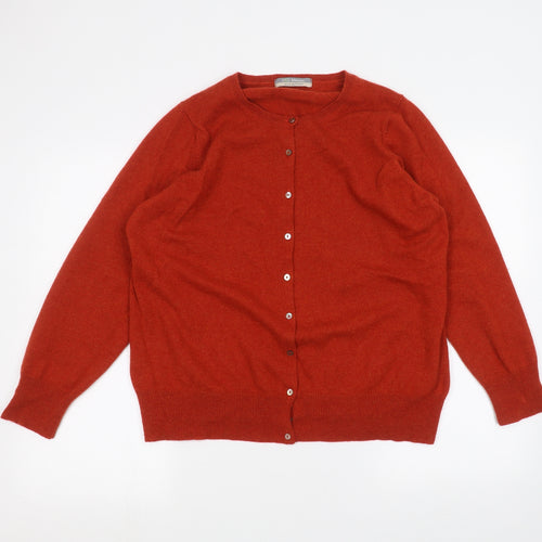 Marks and Spencer Womens Orange   Cardigan Jumper Size 22