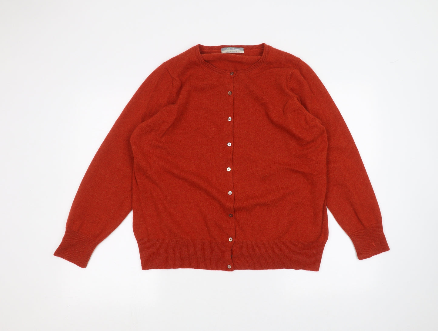 Marks and Spencer Womens Orange   Cardigan Jumper Size 22