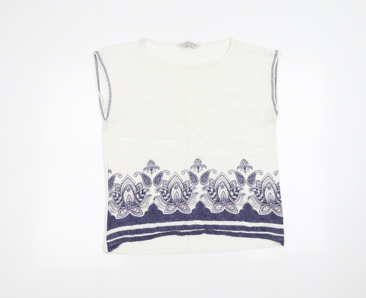 F&F Womens White   Basic T-Shirt Size 10