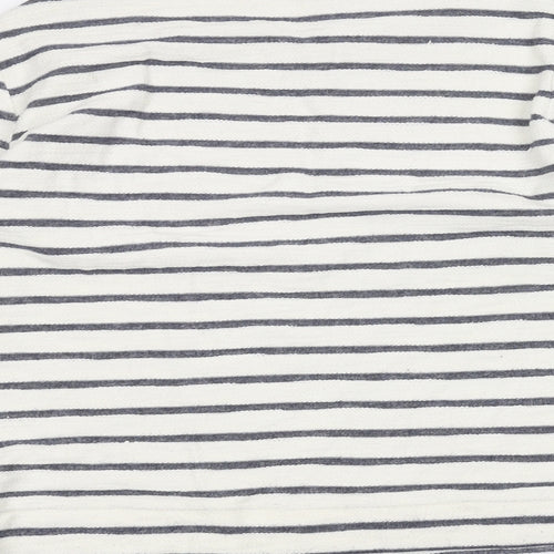 Marks and Spencer Womens White Striped  Pullover Jumper Size 12