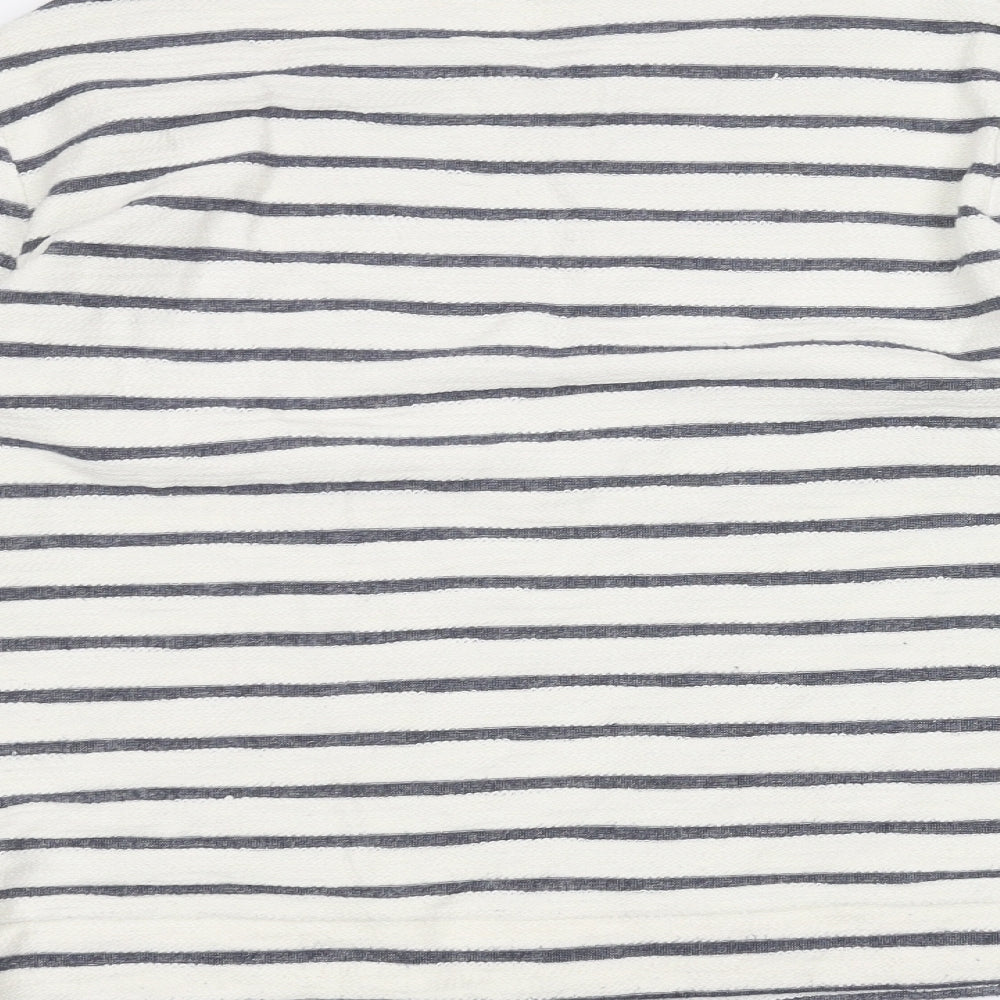 Marks and Spencer Womens White Striped  Pullover Jumper Size 12