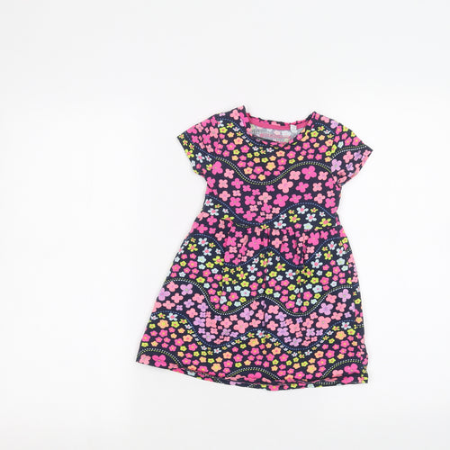 Blue Zoo Girls Blue Floral  A-Line  Size 18-24 Months