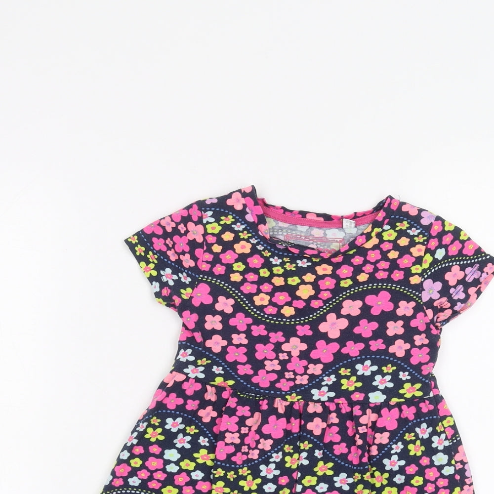 Blue Zoo Girls Blue Floral  A-Line  Size 18-24 Months