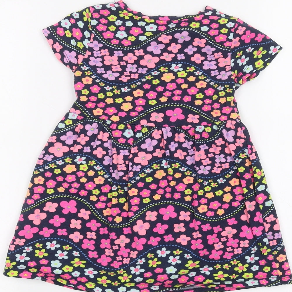 Blue Zoo Girls Blue Floral  A-Line  Size 18-24 Months