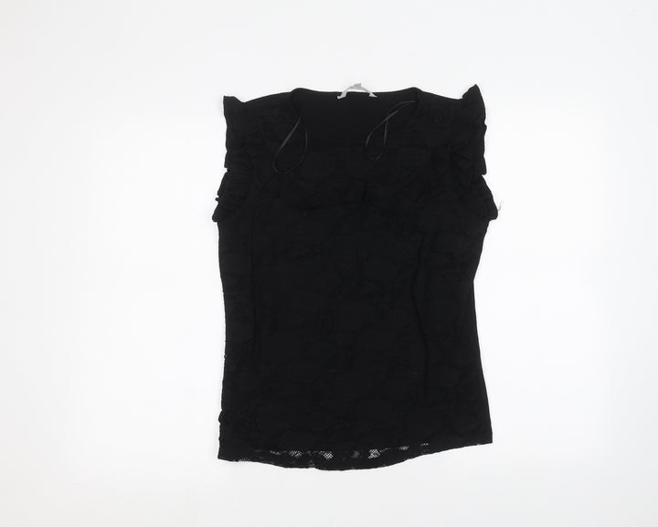 Red Herring Womens Black Basic T-Shirt Size 12