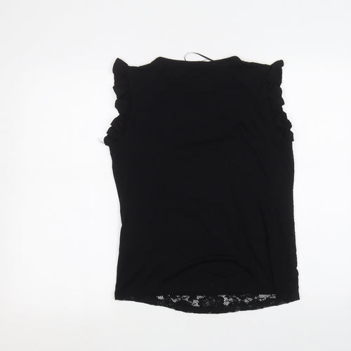 Red Herring Womens Black   Basic T-Shirt Size 12