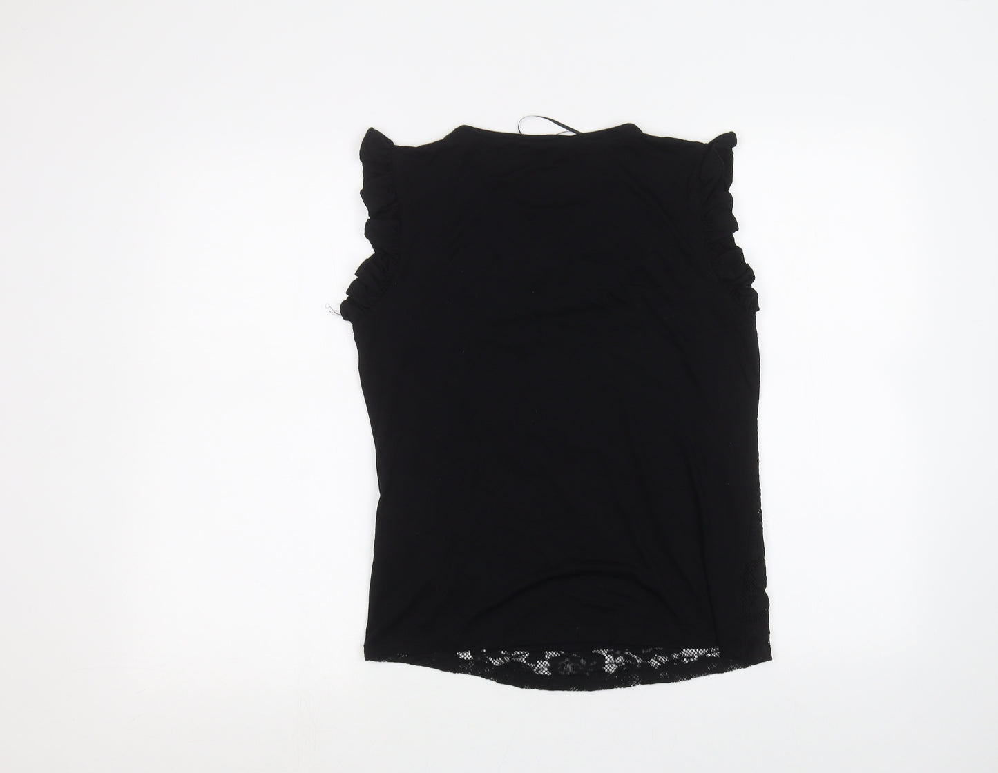 Red Herring Womens Black   Basic T-Shirt Size 12