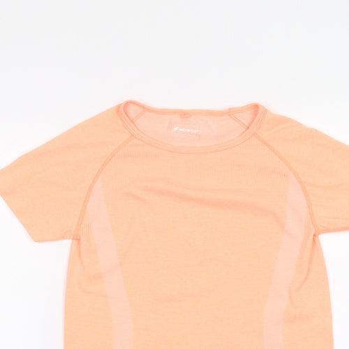 workout Womens Orange   Basic T-Shirt Size 6