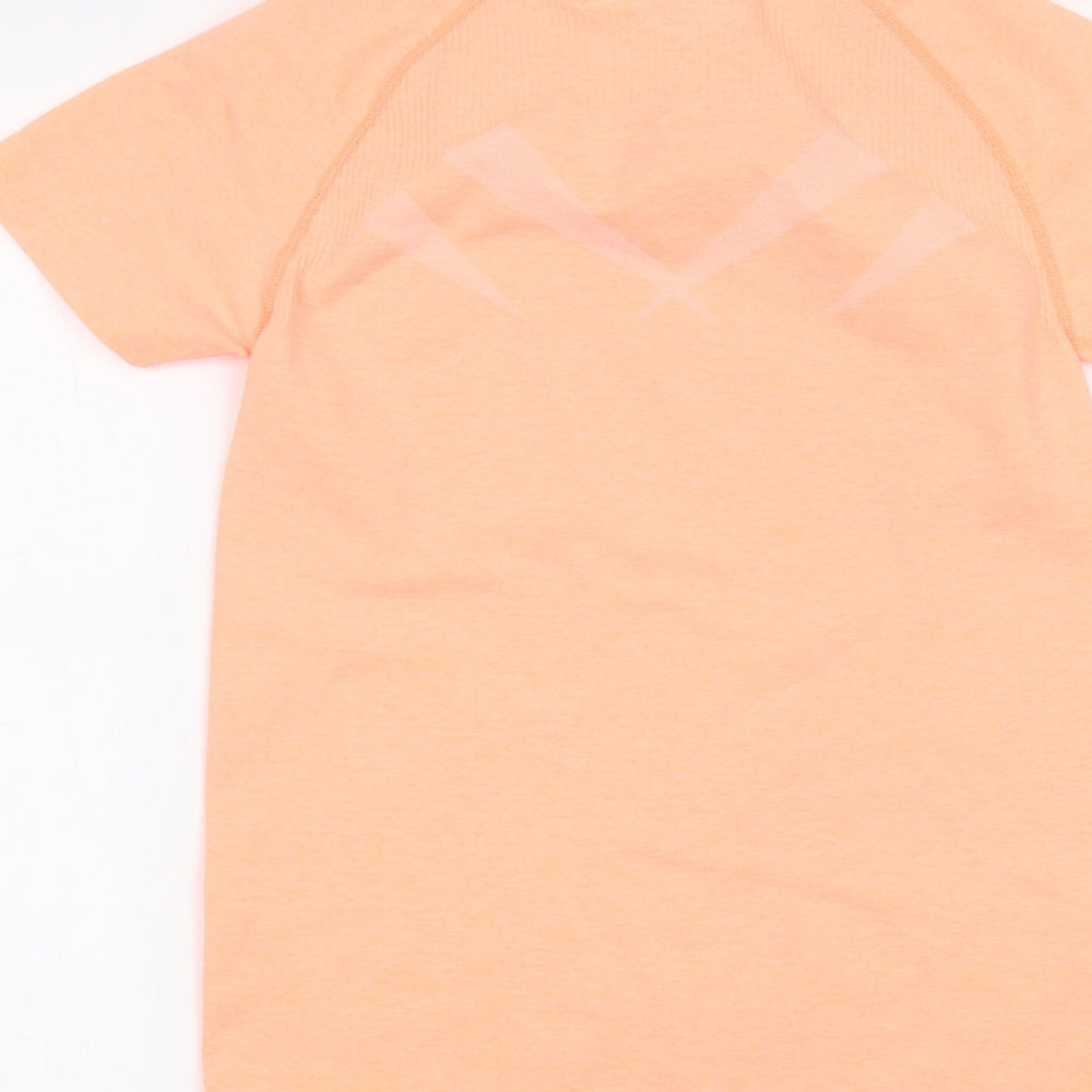 workout Womens Orange   Basic T-Shirt Size 6