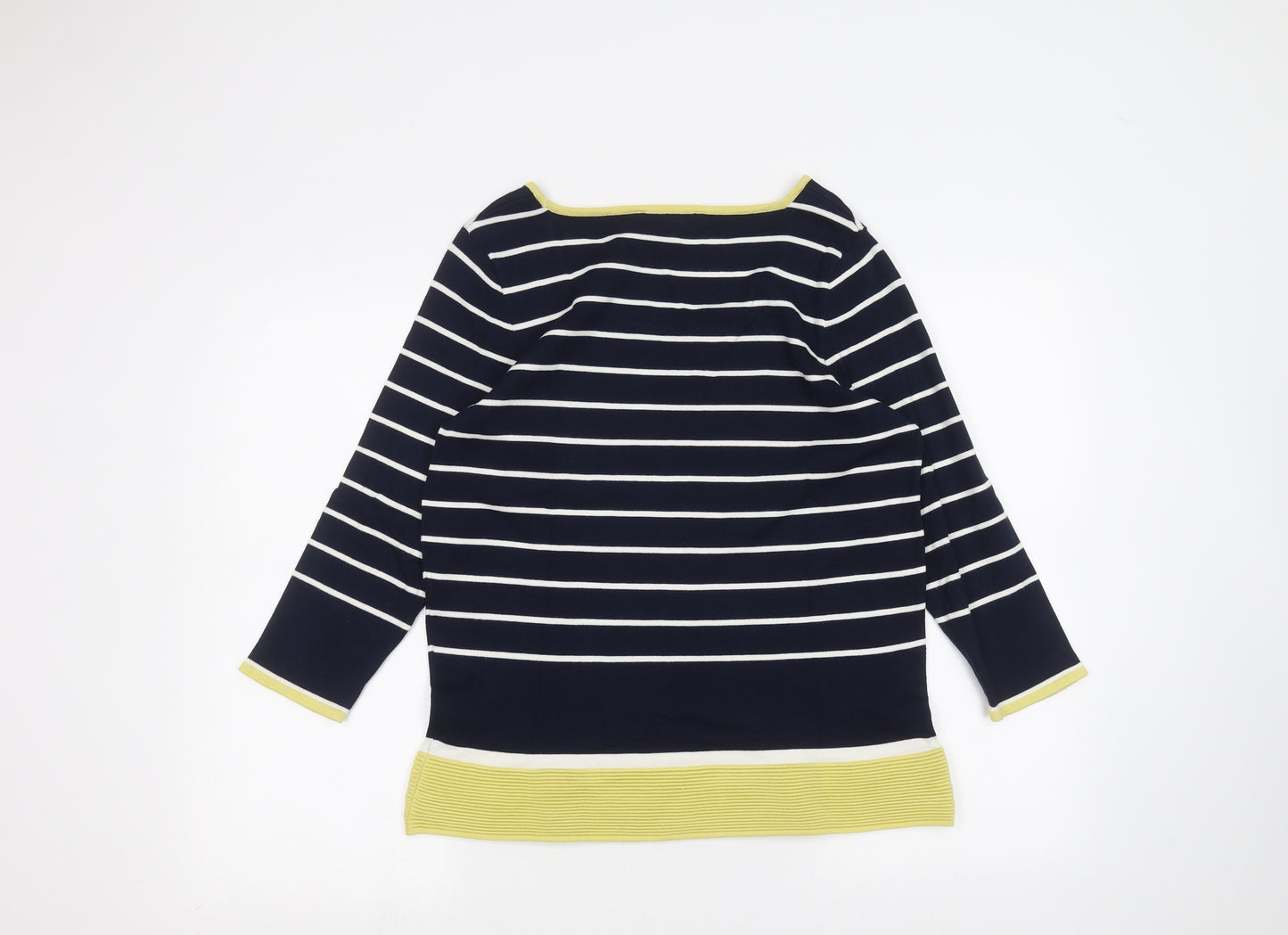 Bonmarché Womens Blue Striped  Basic T-Shirt Size 12