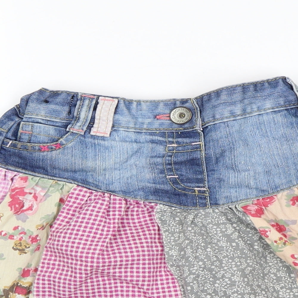 Cherokee Girls Multicoloured Floral  A-Line Skirt Size 4-5 Years