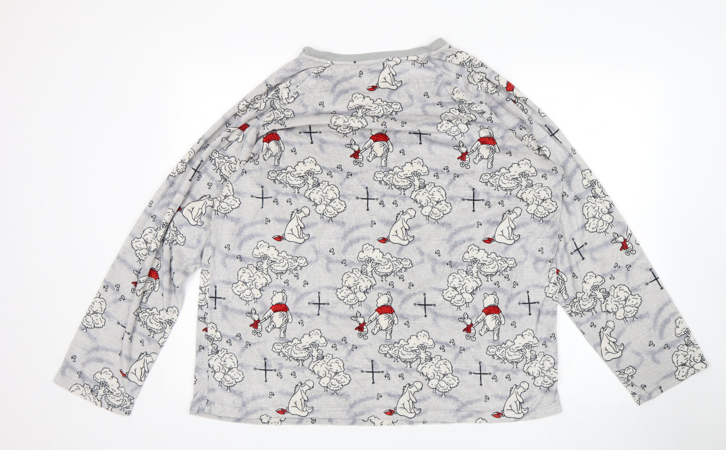 Love To Lounge Womens Grey Floral  Top Pyjama Top Size XL  - winnie the pooh, disney