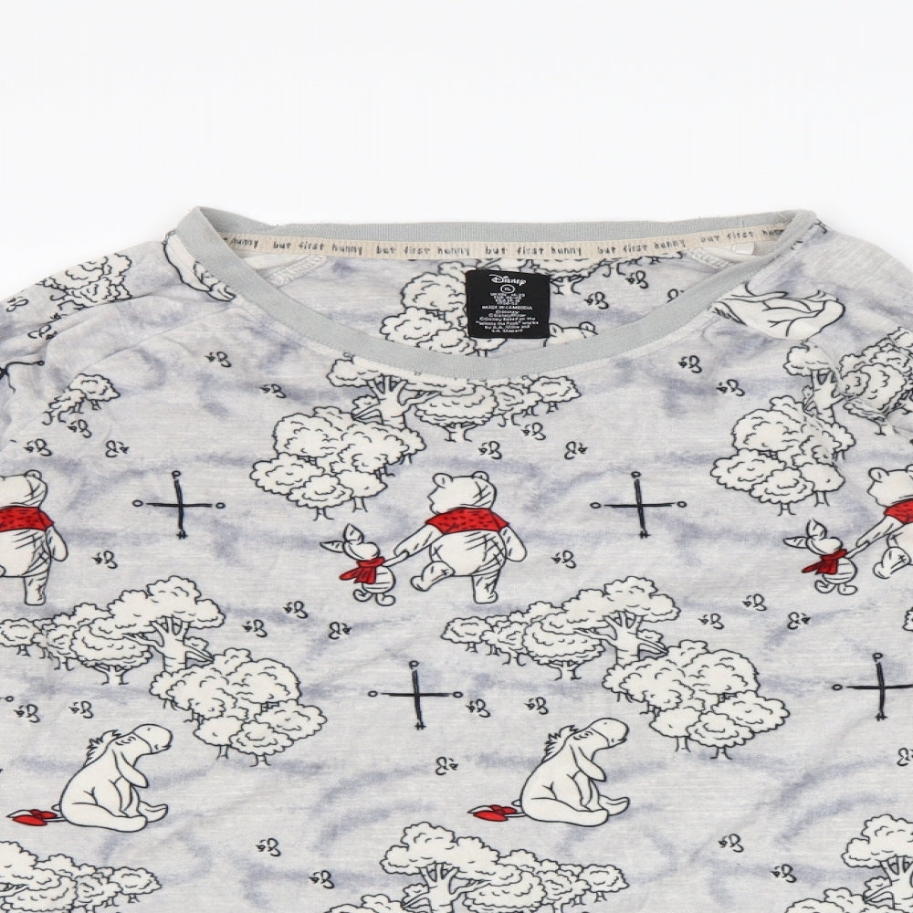 Love To Lounge Womens Grey Floral  Top Pyjama Top Size XL  - winnie the pooh, disney
