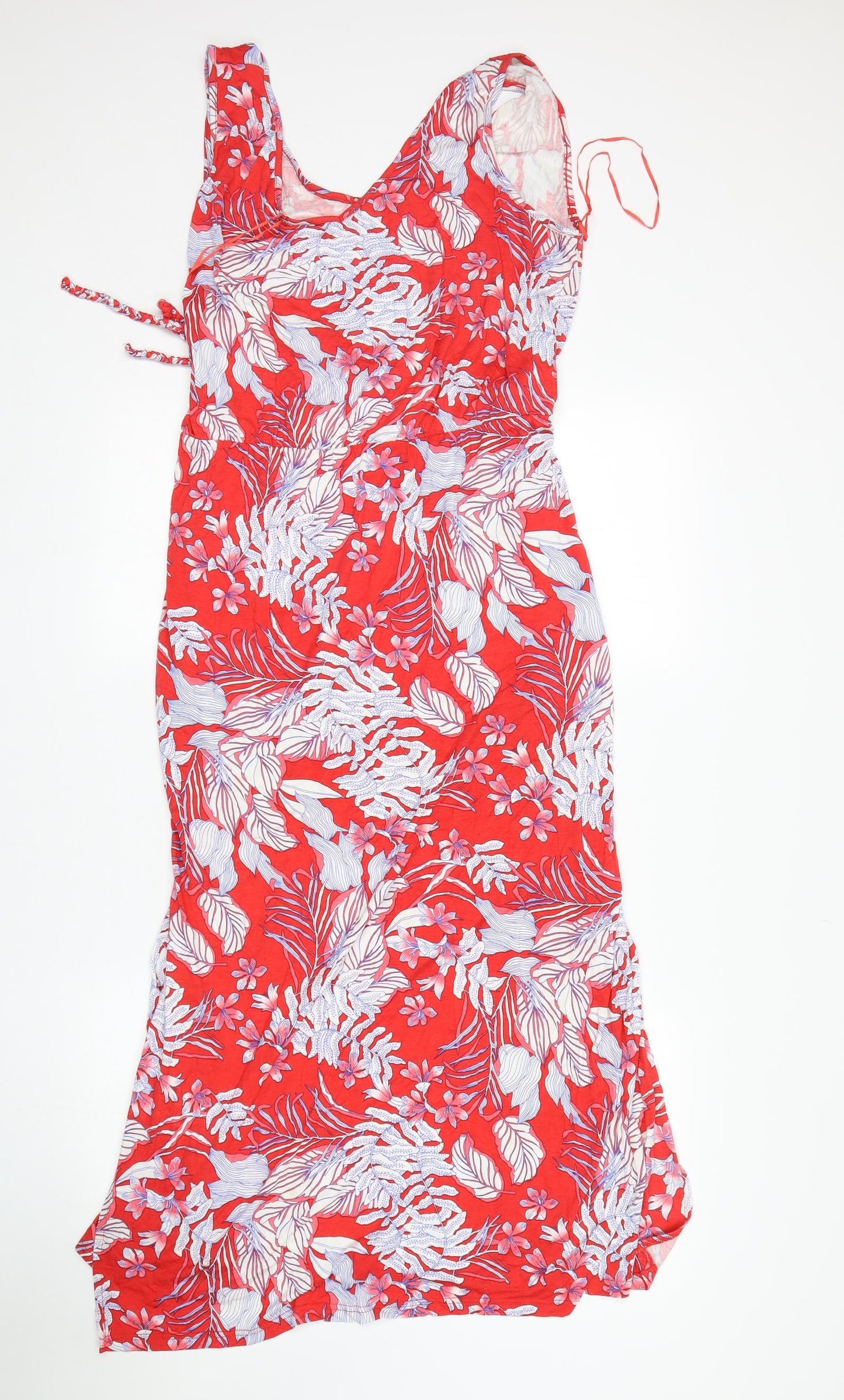 George Womens Red Floral  Maxi  Size L