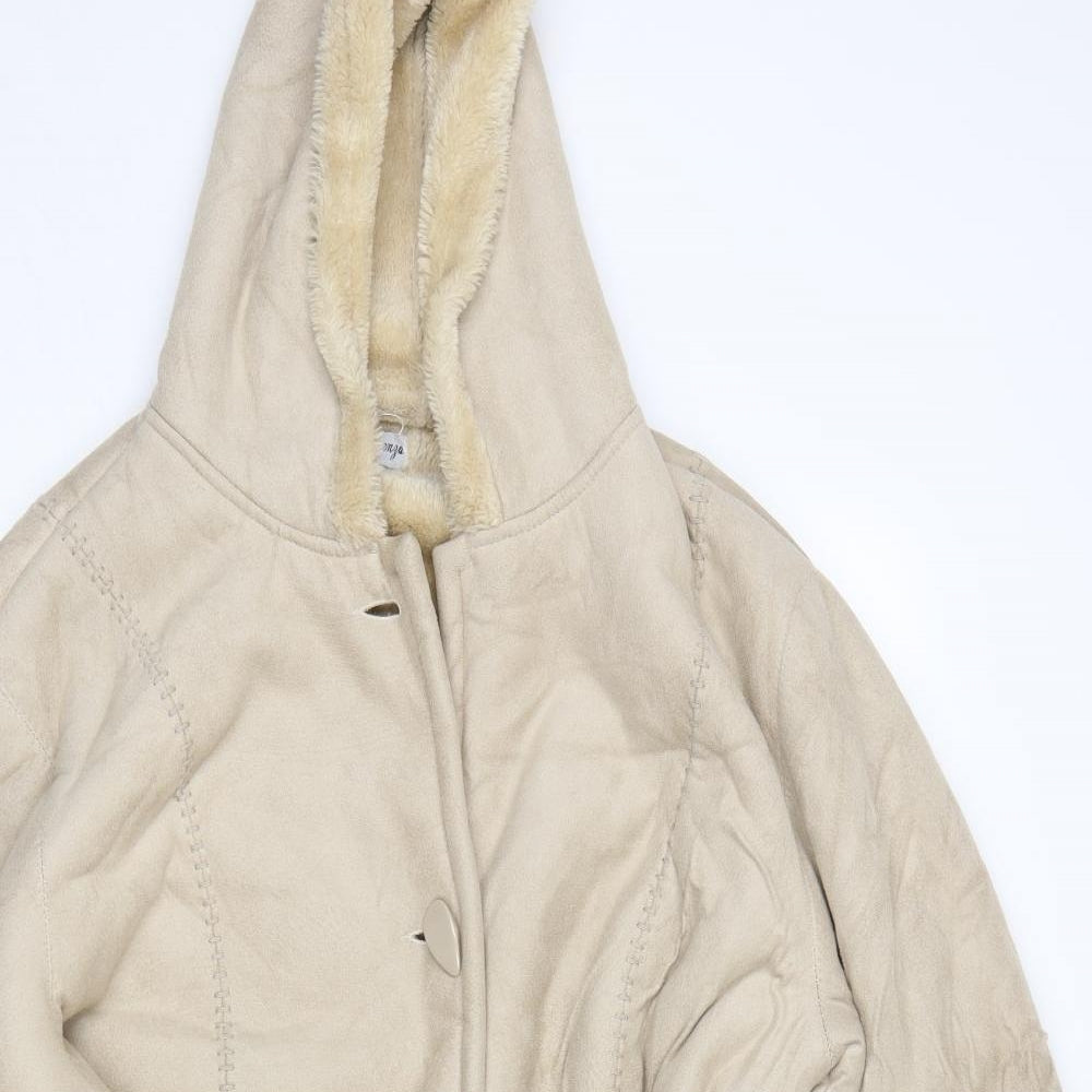 Gabriella vicenga Womens Beige   Overcoat Coat Size 20