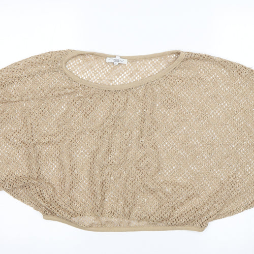 New Look Womens Beige   Pullover Jumper Size S  - Cropped