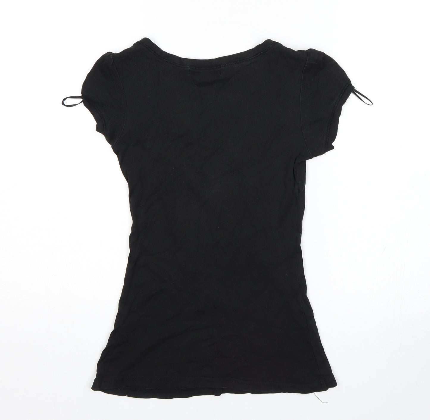 Avocado Womens Black   Basic T-Shirt Size 8