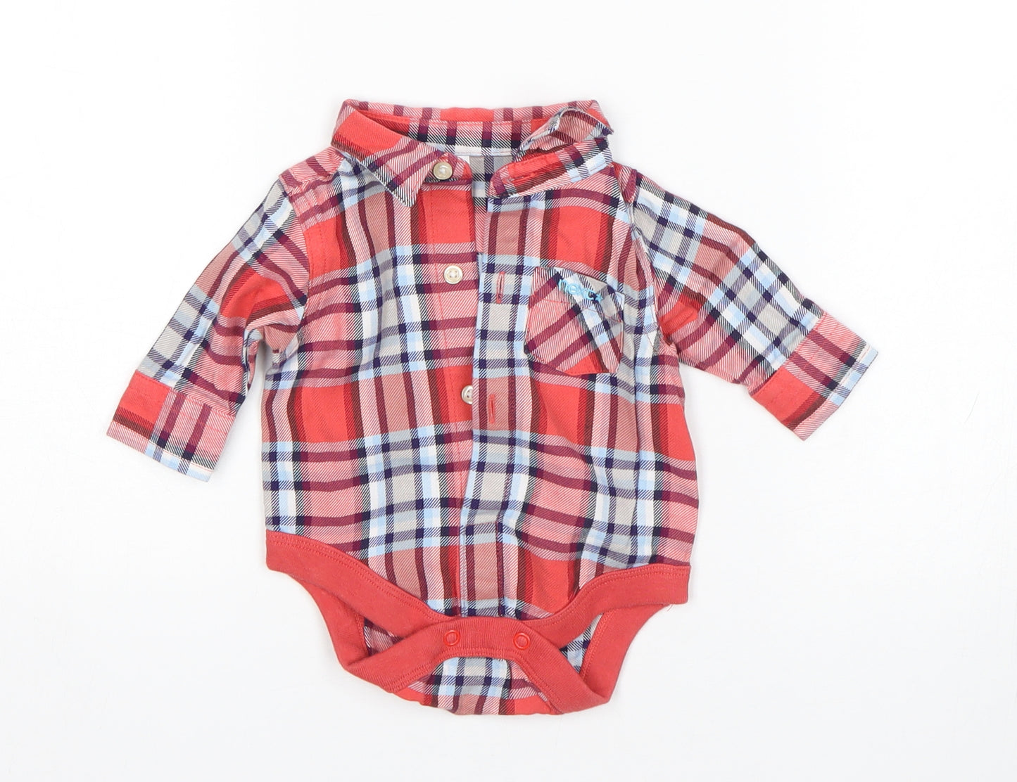 NEXT Girls Multicoloured Plaid  Unitard One-Piece Size Newborn
