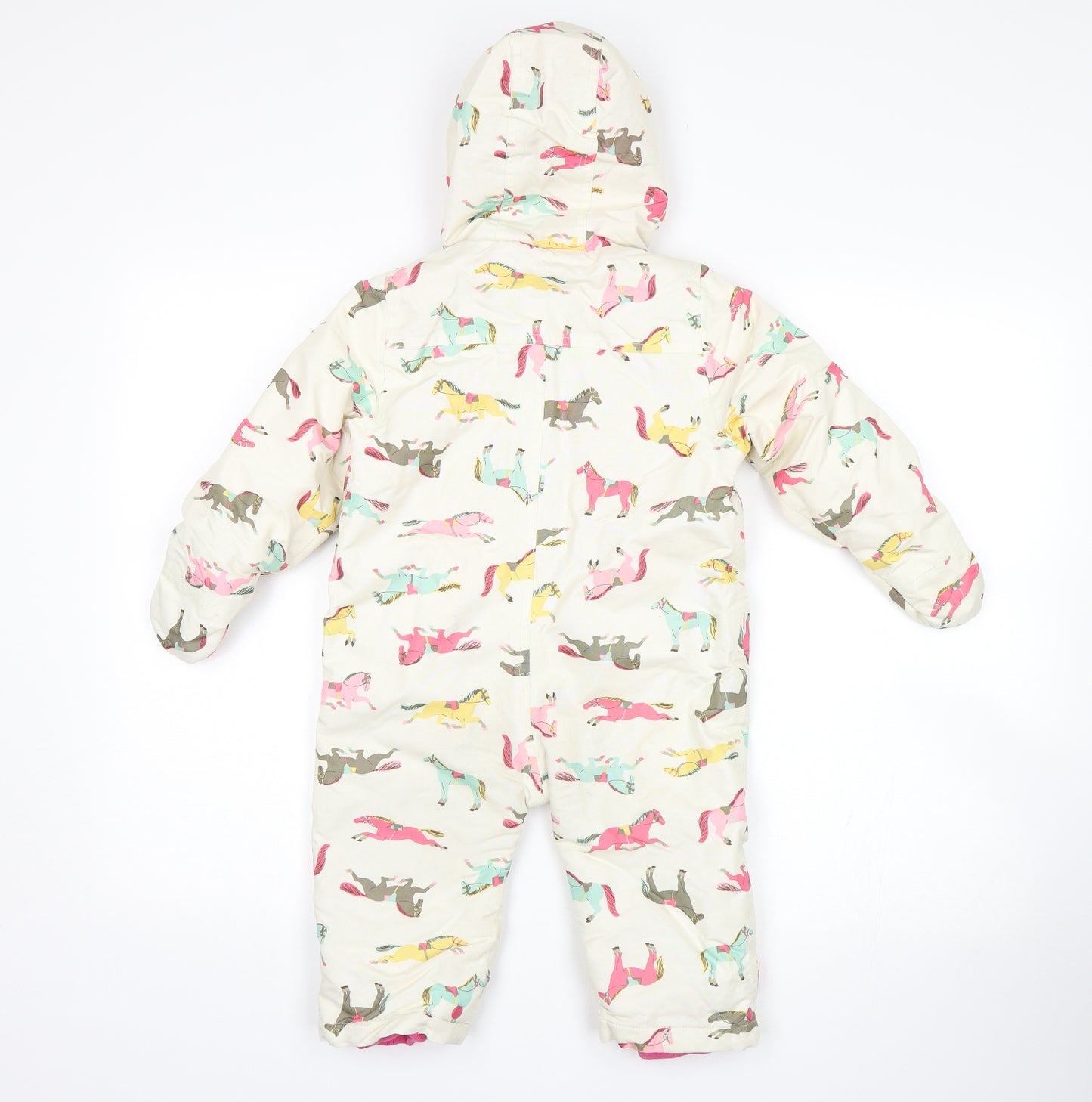 Joules Girls Beige   Ski Jacket Snowsuit Size 12-18 Months