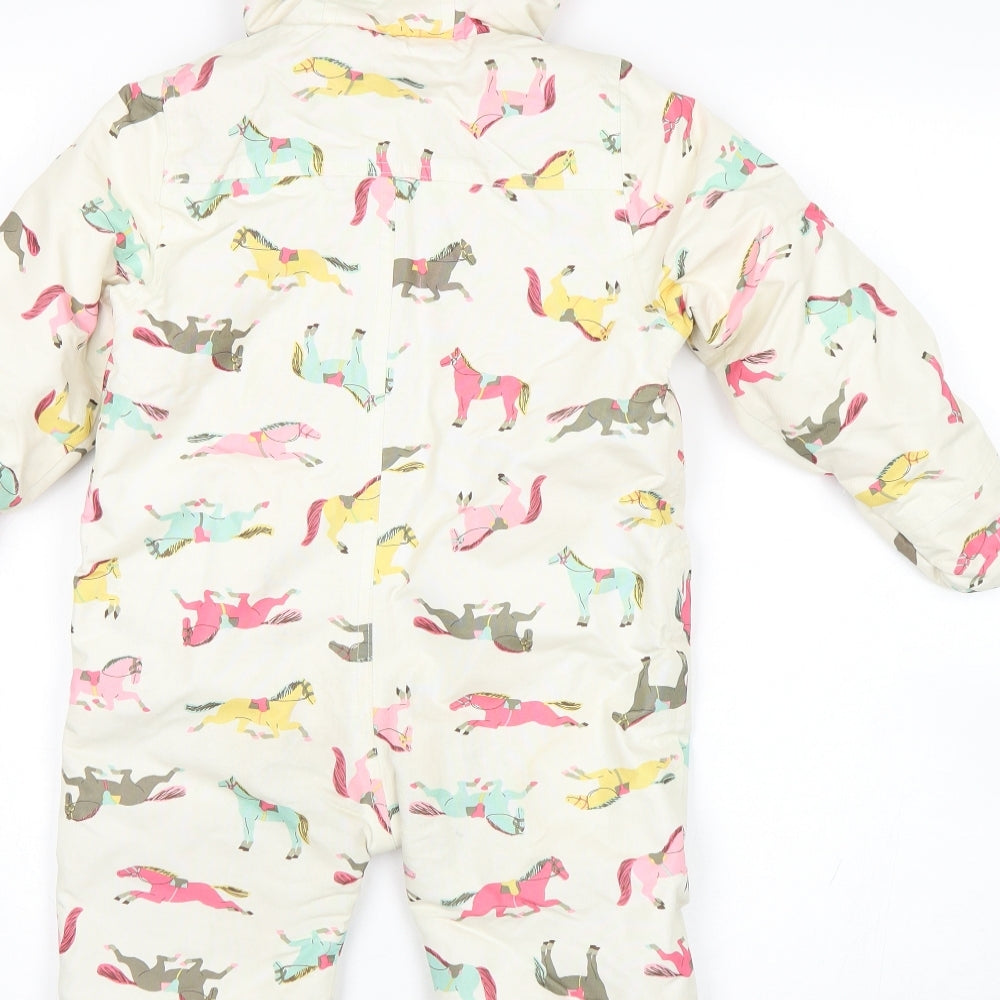 Joules Girls Beige   Ski Jacket Snowsuit Size 12-18 Months