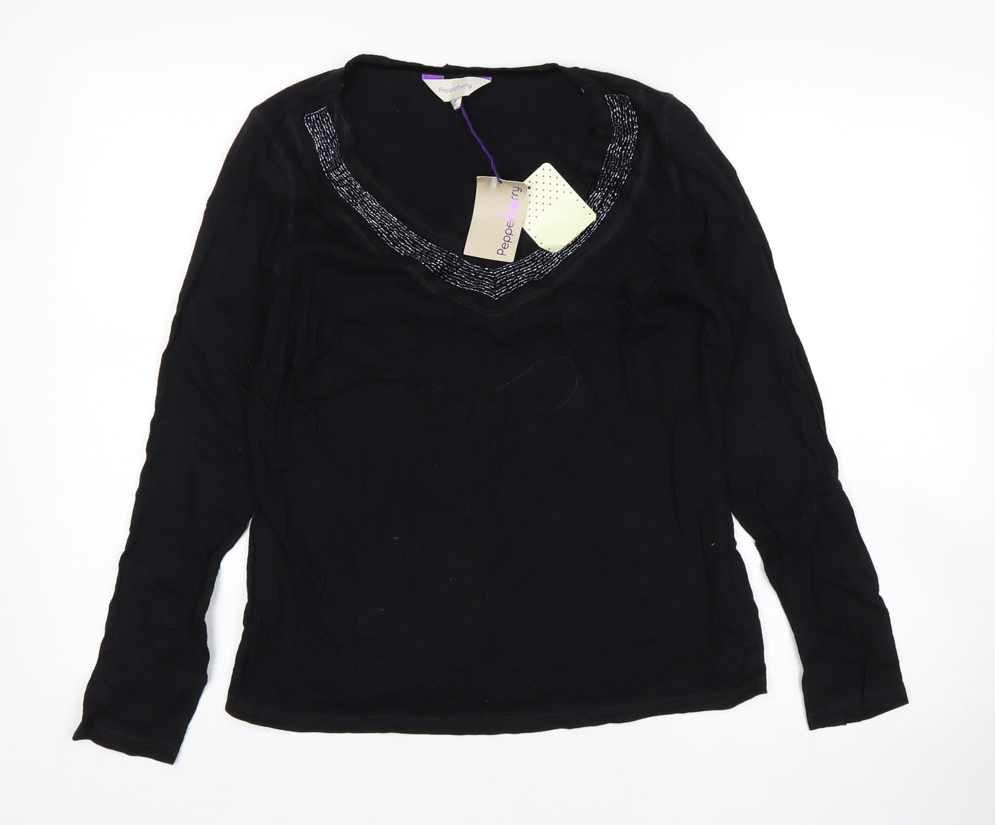 Pepperberry Womens Black   Basic T-Shirt Size 14
