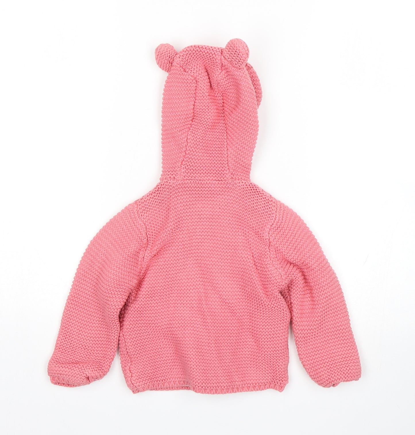 M&S Girls Pink   Cardigan Jumper Size 6-9 Months