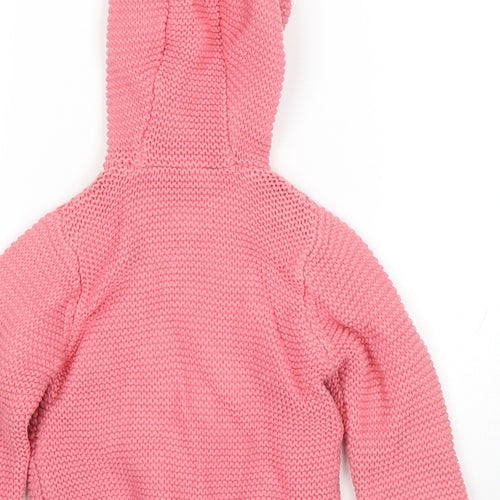 M&S Girls Pink   Cardigan Jumper Size 6-9 Months