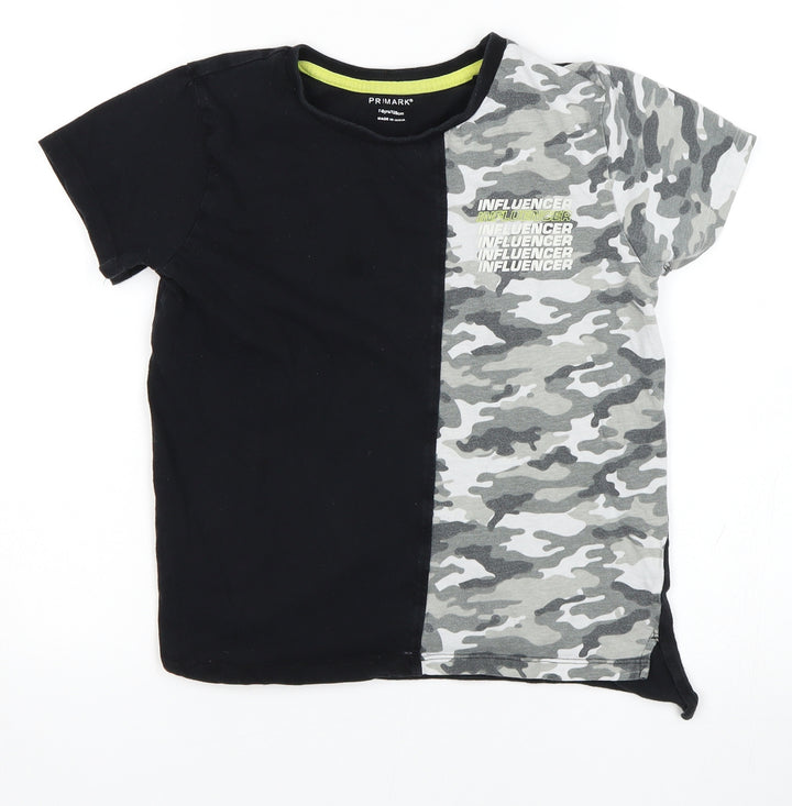 Primark Boys Multicoloured Camouflage  Basic T-Shirt Size 7-8 Years
