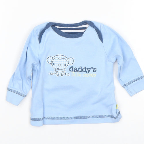 Mothercare Boys Blue   Basic T-Shirt Size 0-3 Months