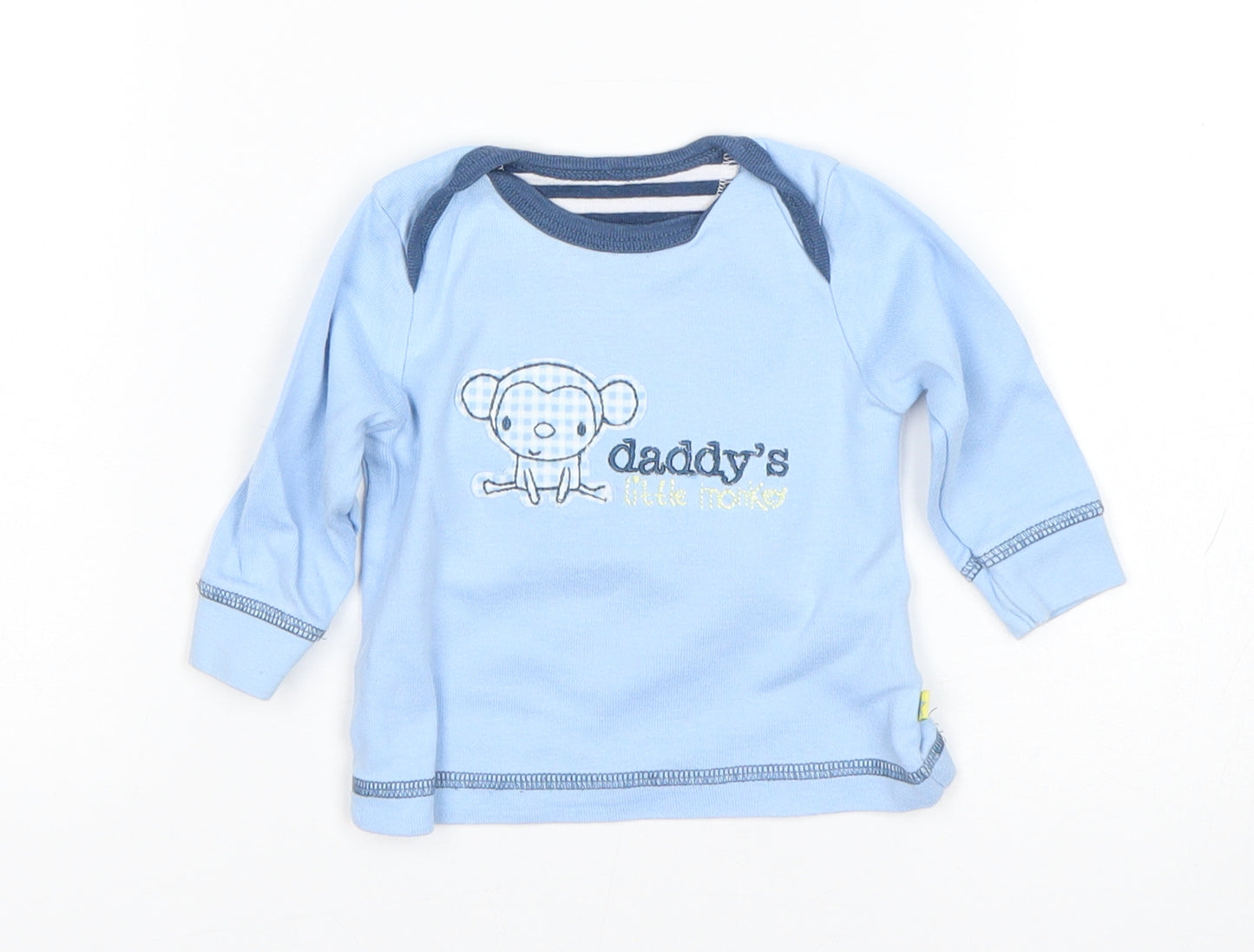 Mothercare Boys Blue   Basic T-Shirt Size 0-3 Months