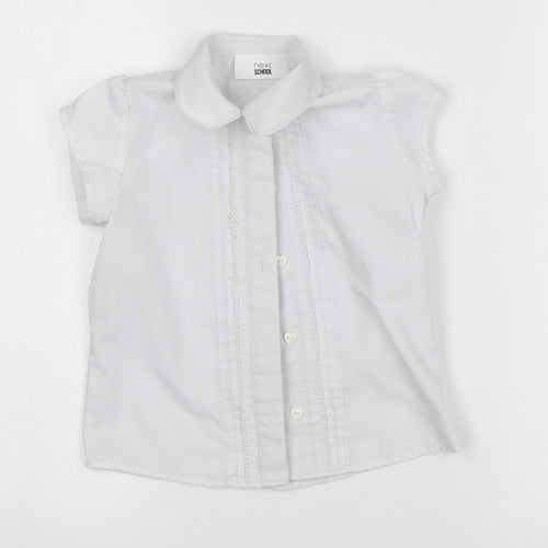 NEXT Girls White   Basic Button-Up Size 4 Years