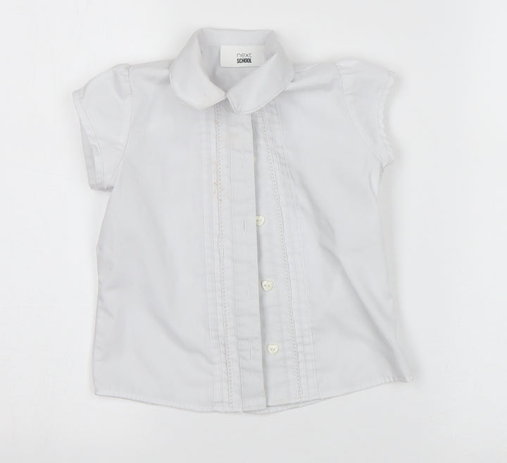 NEXT Girls White   Basic Button-Up Size 4 Years
