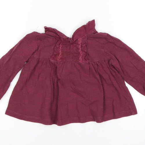 NEXT Girls Purple   Basic T-Shirt Size 6-9 Months