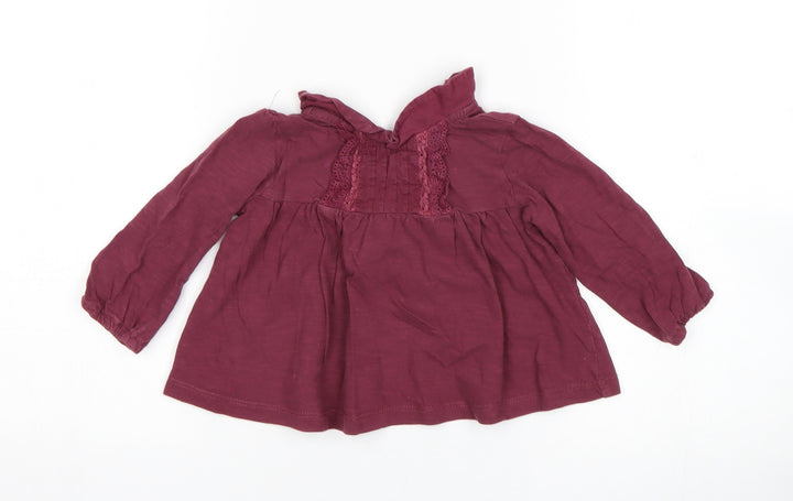 NEXT Girls Purple   Basic T-Shirt Size 6-9 Months