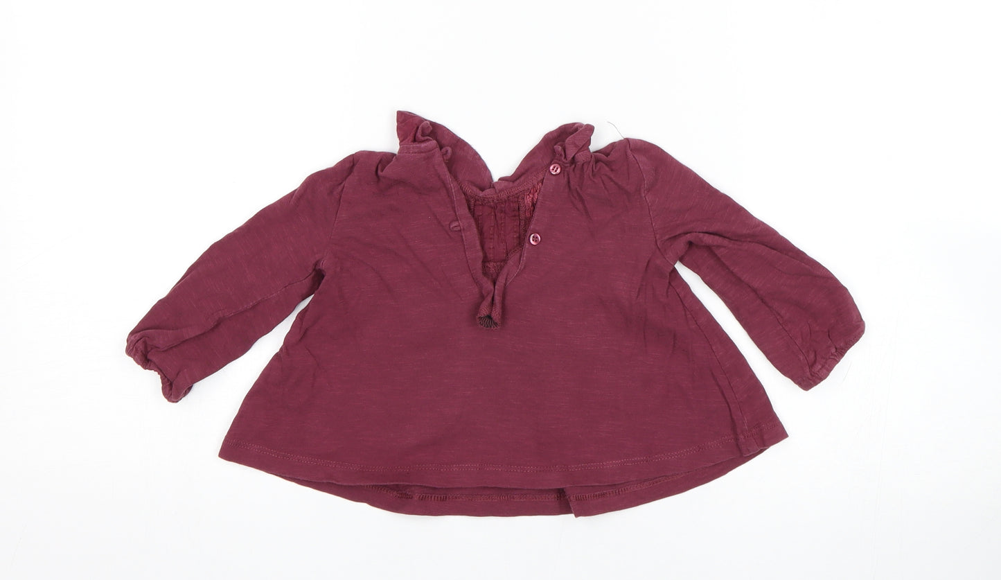 NEXT Girls Purple   Basic T-Shirt Size 6-9 Months